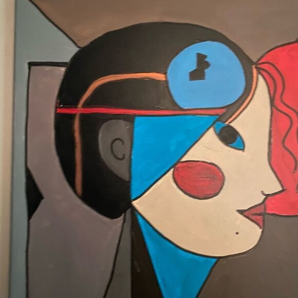 Original Abstract Art Painting 20x24 Signed - Picture 4 of 6